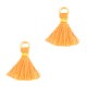 Mini Kwastje Ibiza style 1cm Gold-orange peel